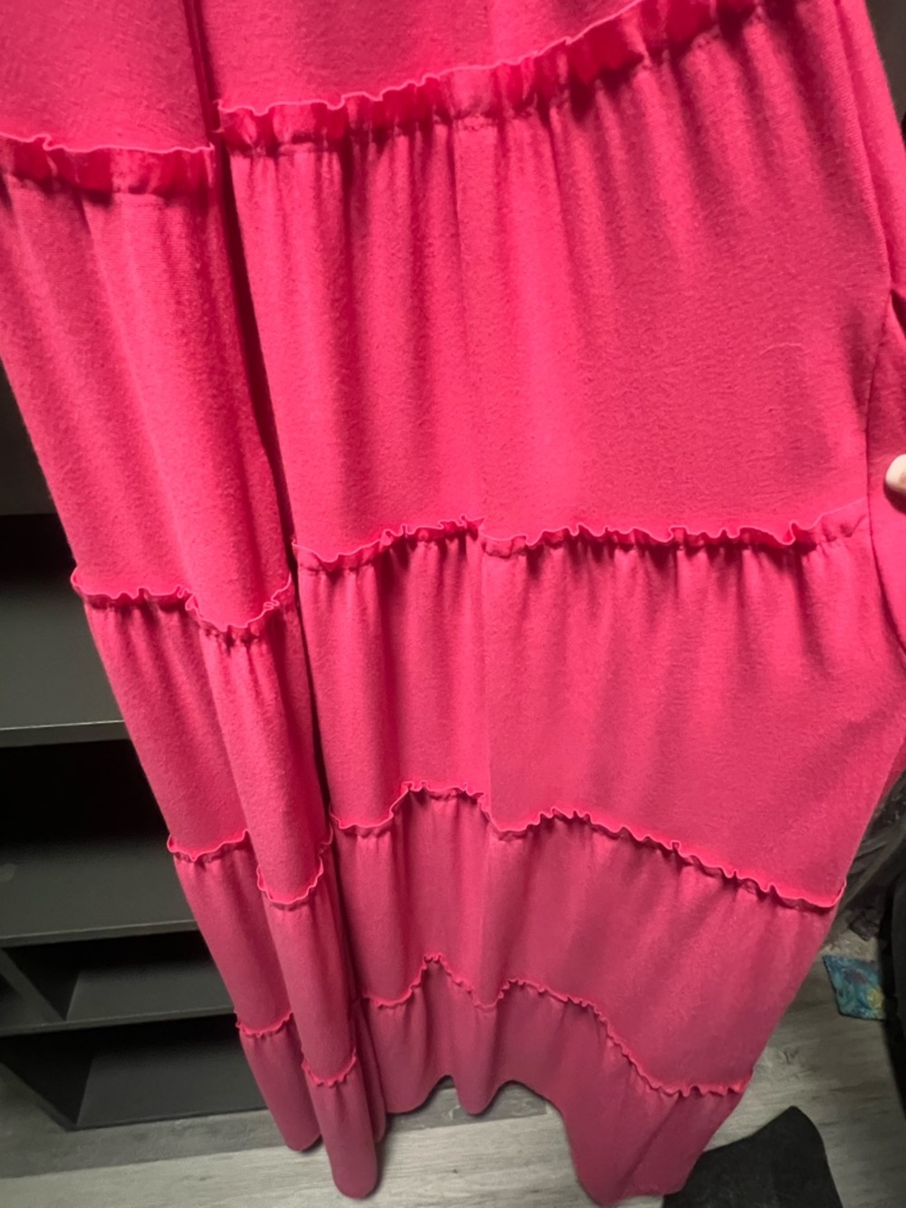 🛍️💃🏼 Sleeveless Tiered Maxi Dress in Hot Pink - Picture 8 of 10